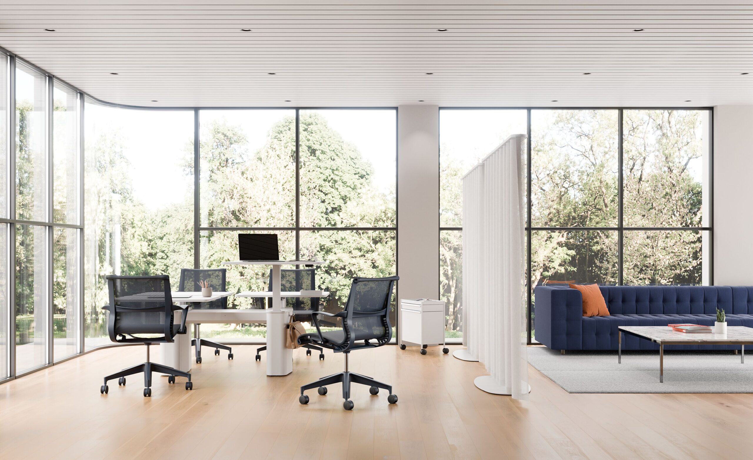 OfficeArtDesign. Setu, rend, letisztult irodai felület, környezet