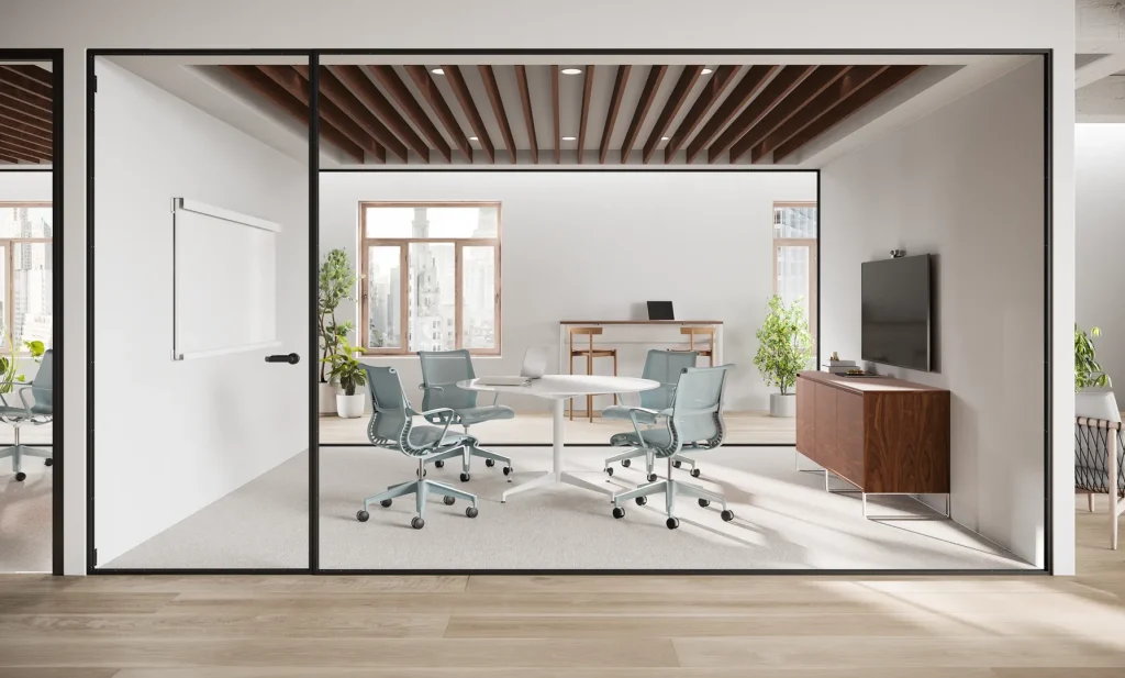 Herman Miller Setu szék Glacier színben – modern, ergonomikus irodaszék világos árnyalatban